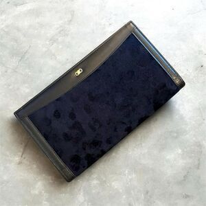 Black Pony Clutch Handbag Purse Velvet Wallet Bag VTG Gold Snap